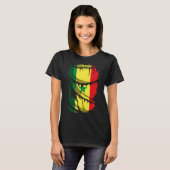 Senegalese vlag - Gebroken of scheurstructuureffec T-shirt (Voorkant volledig)