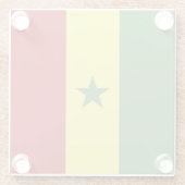 Senegalese vlag glazen onderzetter (Achterkant)