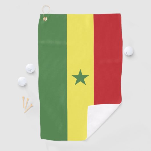 Senegalese vlag golfhanddoek (Insitu)