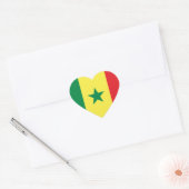 Senegalese vlag hart sticker (Envelop)