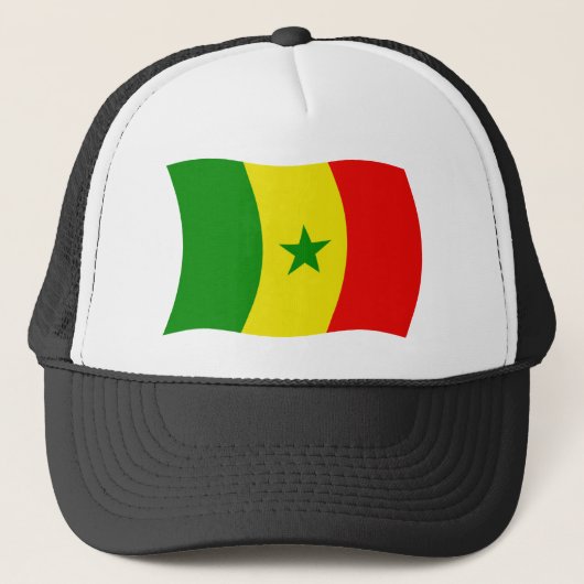 Senegalese Vlag Hoed Trucker Pet (Voorkant)
