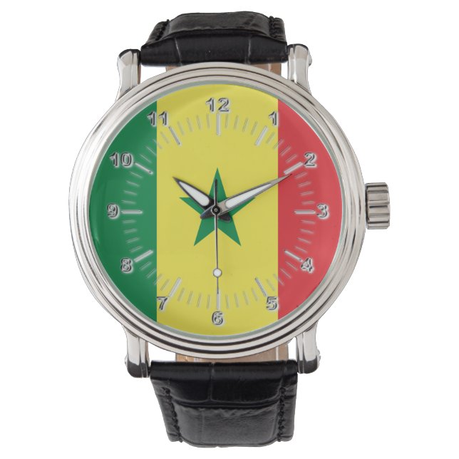 Senegalese vlag horloge (Voorkant)