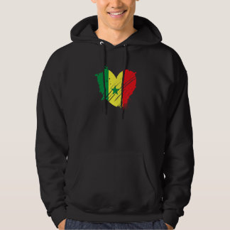 Senegalese vlag Ik hou van Senegal zit in mijn DNA Hoodie