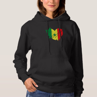 Senegalese vlag Ik hou van Senegal zit in mijn DNA Hoodie