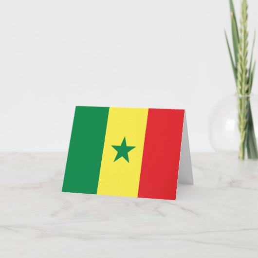 Senegalese vlag kaart (Voorkant)