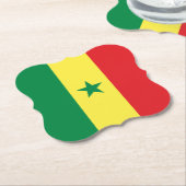 Senegalese vlag kartonnen onderzetters (Gekanteld)