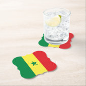 Senegalese vlag kartonnen onderzetters (Insitu)
