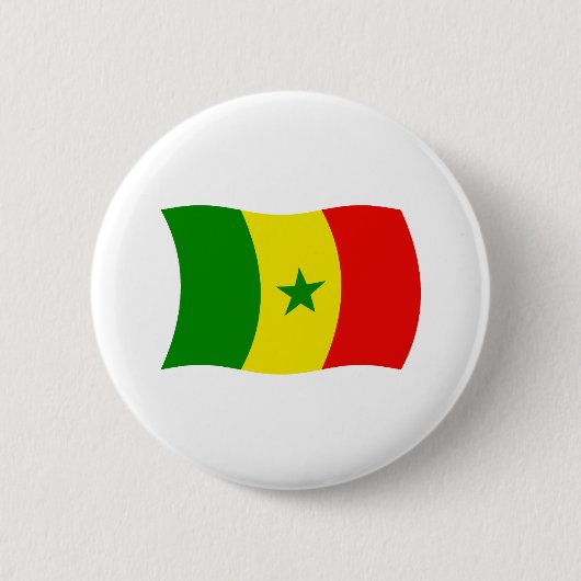Senegalese Vlag Knop Ronde Button 5,7 Cm (Voorkant)