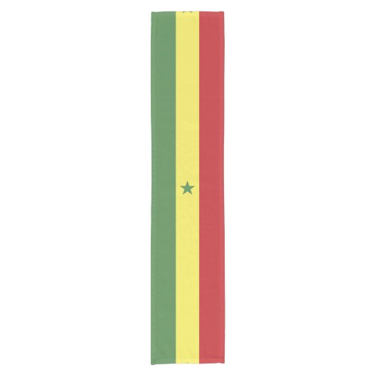 Senegalese vlag korte tafelloper (Voorkant)