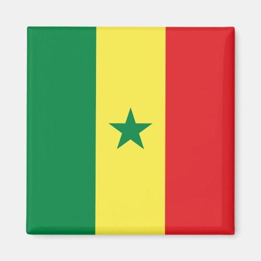 Senegalese vlag magneet (Voorkant)
