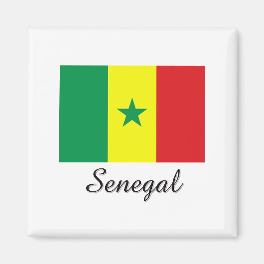 Senegalese vlag ontwerp magneet (Voorkant)