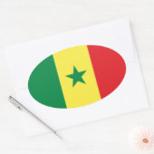 Senegalese vlag ovale Sticker (Envelop)