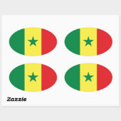Senegalese vlag ovale Sticker (Vel)