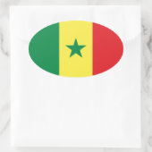 Senegalese vlag ovale Sticker (Tas)