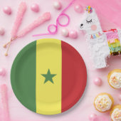 Senegalese vlag papieren bordje (Feest)