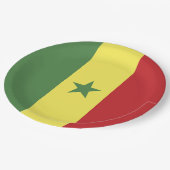 Senegalese vlag papieren bordje (Gekanteld)