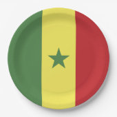 Senegalese vlag papieren bordje (Voorkant)