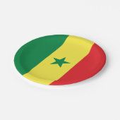 Senegalese vlag papieren bordje (Gekanteld)