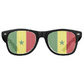 Senegalese vlag retro zonnebril (Voorkant)