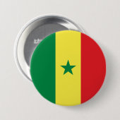 Senegalese vlag ronde button 7,6 cm (Voorkant /achterkant)