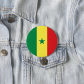 Senegalese vlag ronde button 7,6 cm (In situ)