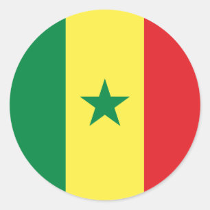 Senegalese vlag ronde sticker