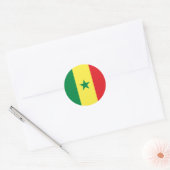 Senegalese vlag ronde sticker (Envelop)