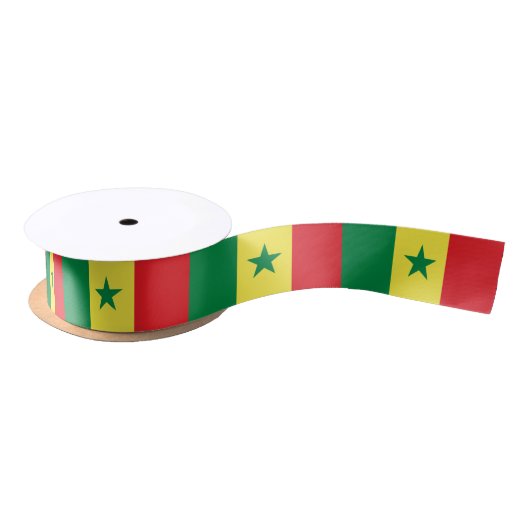 Senegalese vlag satijnen lint (Spoel)
