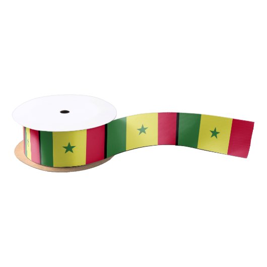 Senegalese vlag satijnen lint (Spoel)