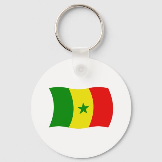 Senegalese Vlag Sleutelhanger (Voorkant)