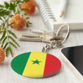 Senegalese vlag sleutelhanger (Zijkant)