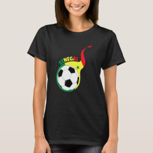 Senegalese vlag Soccer Africa Football 2022 Eerste T-shirt