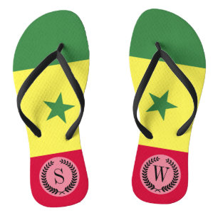 Senegalese vlag teenslippers