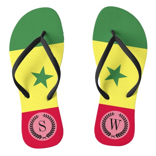 Senegalese vlag teenslippers (Voetbed)
