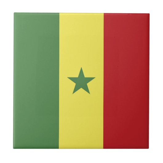 Senegalese vlag tegeltje (Voorkant)