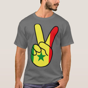 Senegalese vlag V-teken T-shirt