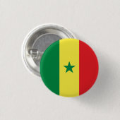 Senegalese vlag, vlag van Senegal Ronde Button 3,2 Cm (Voorkant /achterkant)