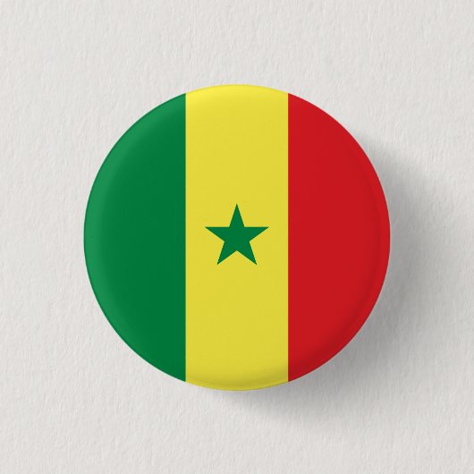 Senegalese vlag, vlag van Senegal Ronde Button 3,2 Cm (Voorkant)