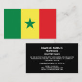 Senegalese vlag, vlag van Senegal Visitekaartje (Voorkant / Achterkant)