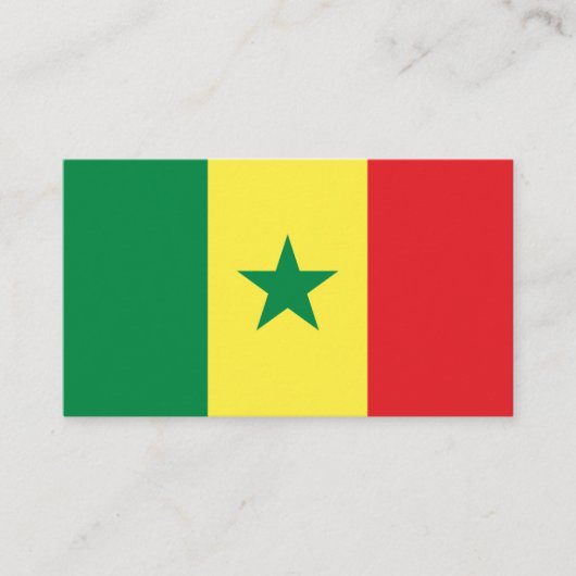 Senegalese vlag, vlag van Senegal Visitekaartje (Voorkant)