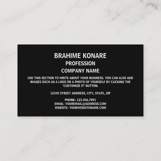 Senegalese Vlag & Wapen, Vlag van Senegal Visitekaartje (Achterkant)