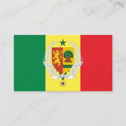 Senegalese Vlag & Wapen, Vlag van Senegal Visitekaartje (Voorkant)