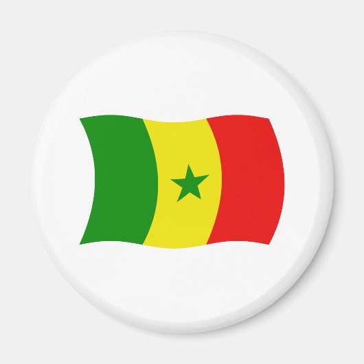 Senegalese Vlagmagneet Magneet (Voorkant)