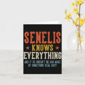 Senelis weet alles vaderdag retro kaart (Gele Bloem)