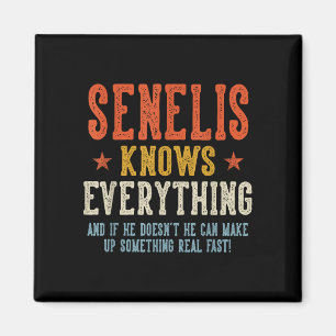Senelis weet alles vaderdag retro magneet