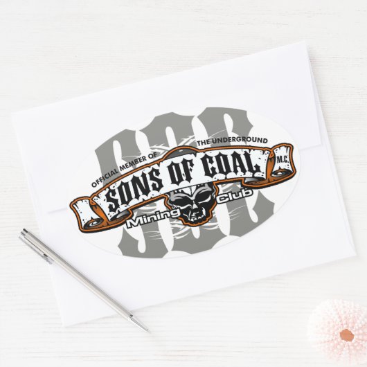 SENEN VAN STEENKOOL OVALE STICKER (Envelop)