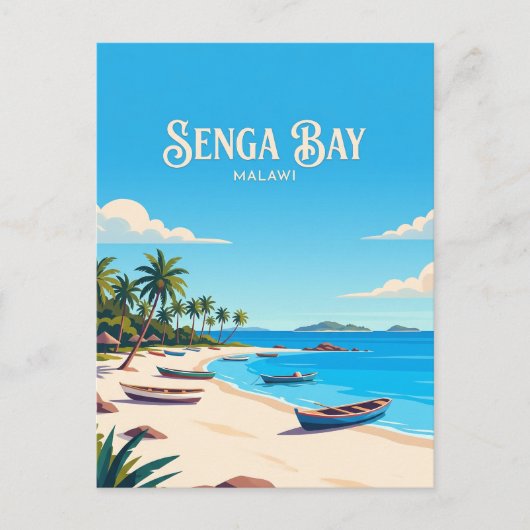 Senga Bay-strand Malawi Briefkaart (Voorkant)