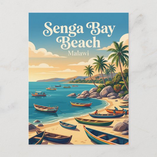 Senga Bay Strand Malawi Briefkaart (Voorkant)