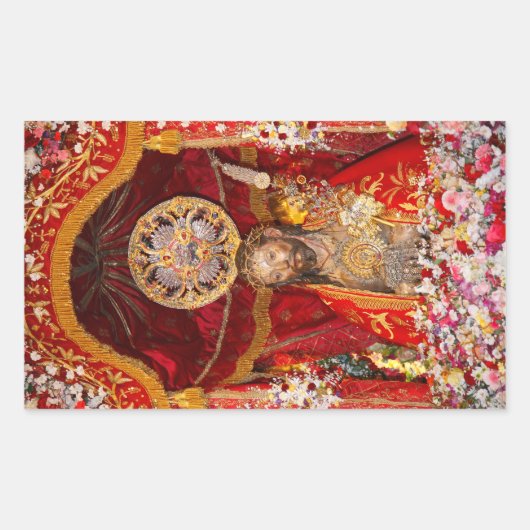 "Senhor Santo Cristo dos Milagres" Rechthoekige Sticker (Voorkant)