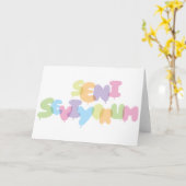 Seni seviyorum - Ik hou van je in het Turks Kaart (Gele Bloem)